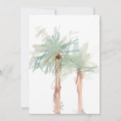 Invitation plage palmier océan île tropicale (Dos)