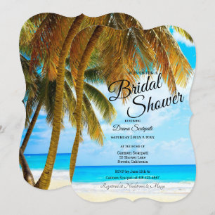 Invitation Plage, Palmiers, Océan