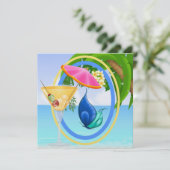 Invitation Plage Paradise (Debout devant)