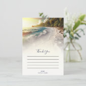 Invitation Plage paradisiaque Coucher de soleil Rustique Côti (Debout devant)