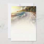 Invitation Plage paradisiaque Coucher de soleil Rustique Côti (Dos)