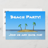 Invitation Plage Party ! (Devant / Derrière)