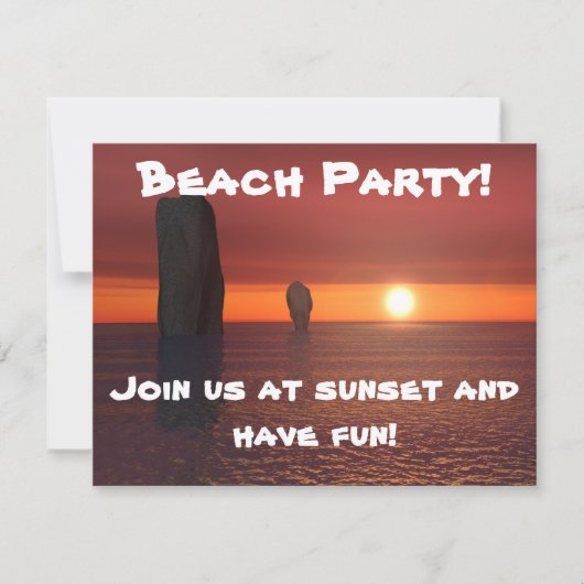 Invitation Plage Party ! (Devant)