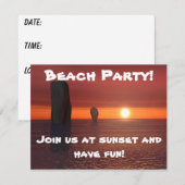 Invitation Plage Party ! (Devant / Derrière)