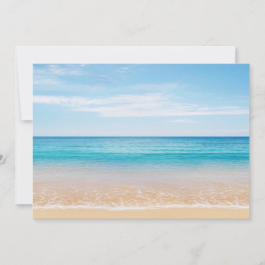 Invitation Plage, Plumeria, Bals de Noël (Dos)