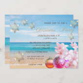 Invitation Plage, Plumeria, Bals de Noël (Devant / Derrière)