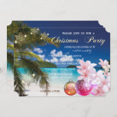 Invitation Plage, Plumeria, Bals de Noël (Devant / Derrière)