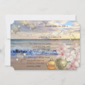 Invitation Plage, Plumeria, Bals de Noël (Devant)