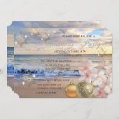 Invitation Plage, Plumeria, Bals de Noël (Devant / Derrière)