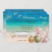 Invitation Plage, Plumeria, Bals de Noël (Devant / Derrière)