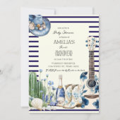 Invitation plage premier rodéo baby shower côtier (Devant)
