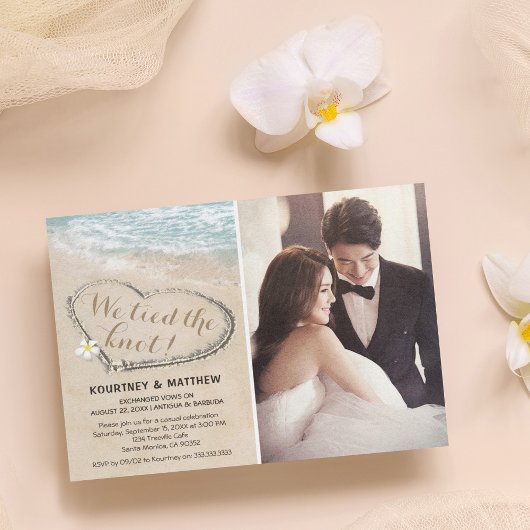 Invitation Plage que nous avons élopée | Nous avons attaché l