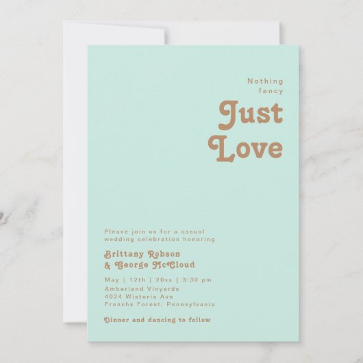 Invitation Plage Retro | Aqua Nothing Mariage (Devant)