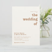 Invitation Plage Retro | Ivory Le Mariage De L'Invitation (Debout devant)