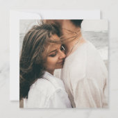 Invitation Plage Retro | Mariage photo Carré ivoire (Dos)