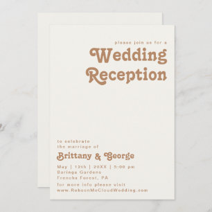 Invitation Plage Retro   Réception de mariage en ivoire