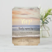Invitation Plage Sable Ciel RSVP (Debout devant)