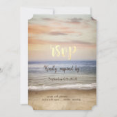 Invitation Plage Sable Ciel RSVP (Devant)