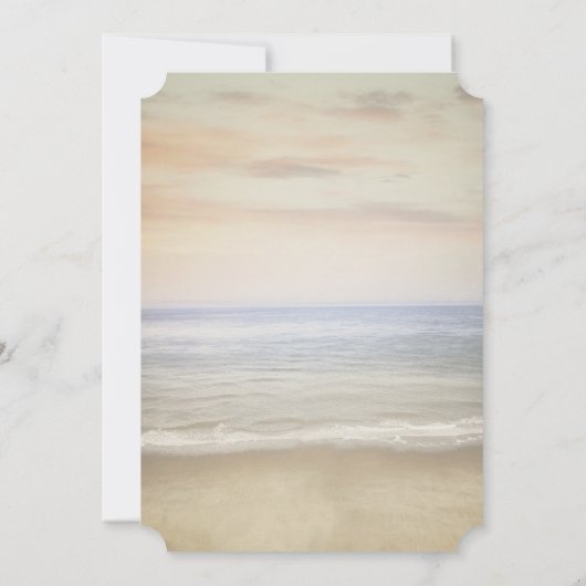 Invitation Plage Sable Ciel RSVP (Dos)