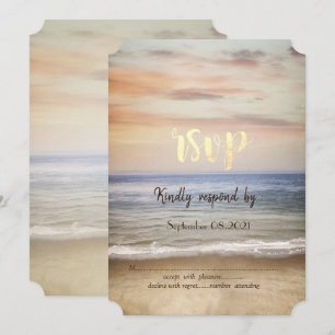 Invitation Plage Sable Ciel RSVP