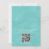 Invitation Plage Sableuse Brise de l'Île Élégant Code QR Mari (Dos)