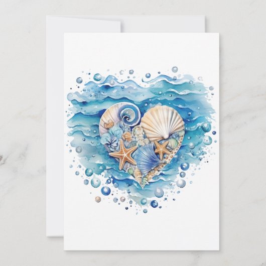 Invitation Plage Scène Starfish Mariage Couples Douche (Dos)