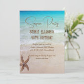 Invitation Plage Scène Surprise Parti Personnalisé Âge (Debout devant)