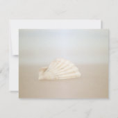 Invitation Plage Seashell, Coeur Dîner de répétition Mariage (Dos)