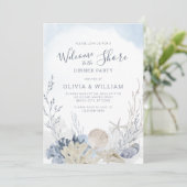 Invitation Plage Seashell Soirée côtière (Debout devant)