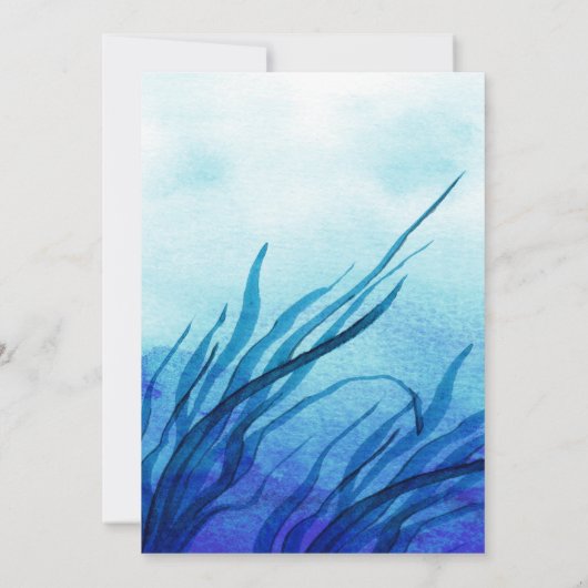 Invitation Plage | Seaside Starfish Mariage aquarelle (Dos)