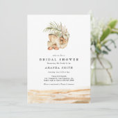 Invitation Plage Séché Tropical Desert Boho Fête des mariées (Debout devant)