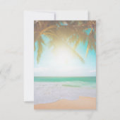 Invitation Plage, Soleil, Palm RSVP (Dos)