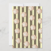 Invitation Plage Sous La Mer Vous Bientôt Baby shower Pearl (Dos)