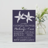 Invitation Plage Starfish Couples Fête des mariées Mariage (Debout devant)