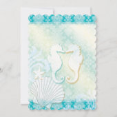 Invitation Plage Starfish Fête des mariées d'été (Dos)