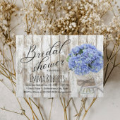 Invitation Plage Starfish Hydrangea Floral Jar Fête des marié