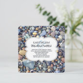 Invitation Plage Stones Décontracté Répétition Dîner Invitati (Debout devant)