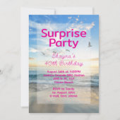 Invitation Plage Sunrise Surprise Anniversaire Fête Invitatio (Devant)