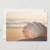 Invitation Plage Sunset Seashell, Ballons, Retraite des vins (Dos)