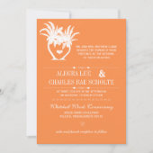 Invitation Plage Tangerine Palm Tree Destination Chalkboard (Devant)