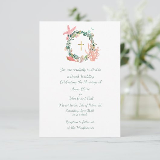 Invitation Plage thème Cross, Mariage nautique, Christian (Debout devant)