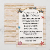 Invitation Plage Toutes Occasions Version 3 (Devant / Derrière)