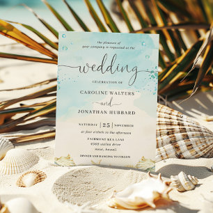 Invitation Plage Tropical Nautique Destination Mariage