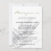Invitation Plage Tropical Palm & Orchid Shadows Juste Marié (Dos)