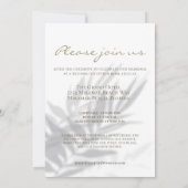 Invitation Plage Tropical Tendance Verdure Tout En Un Mariage (Dos)