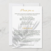 Invitation Plage Tropical Tout En Un Palmiers Ombres Mariage  (Dos)