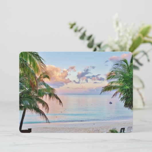 Invitation Plage Tropicale (Debout devant)