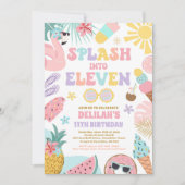 Invitation Plage tropicale 11e anniversaire (Devant)