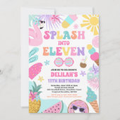 Invitation Plage tropicale 11e anniversaire (Devant)