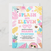Invitation Plage tropicale 11e anniversaire (Devant)